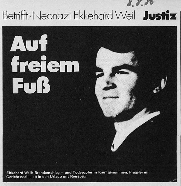 Artikel aus der „zitty“ vom 08. August 1980 über den Umgang mit Nazi Weil