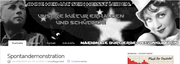 Screenshot: Blog der "Nationalen Bürgerbewegung Berlin"