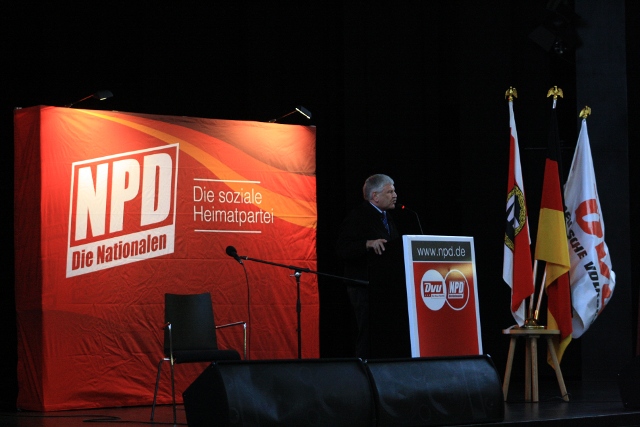 Parteichef Udo Voigt am 15. Januar 2011 in Lichtenberg