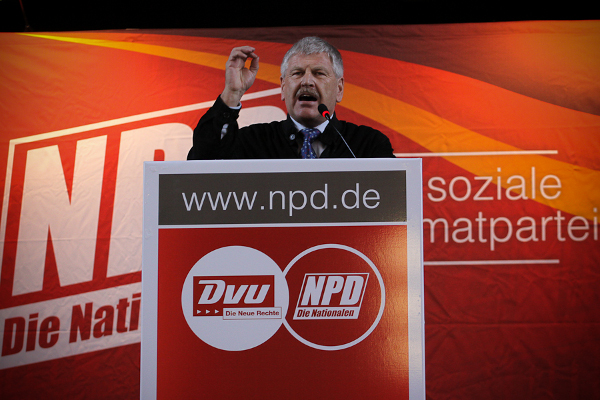 NPD-Vorsitzender Udo Voigt im Januar 2011 in Berlin
