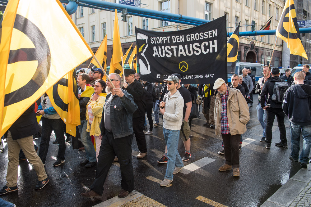 Die "Identitäre Bewegung Harz" unter Beteiligung ehemaliger JN-Aktivisten (c) Christian Ditsch